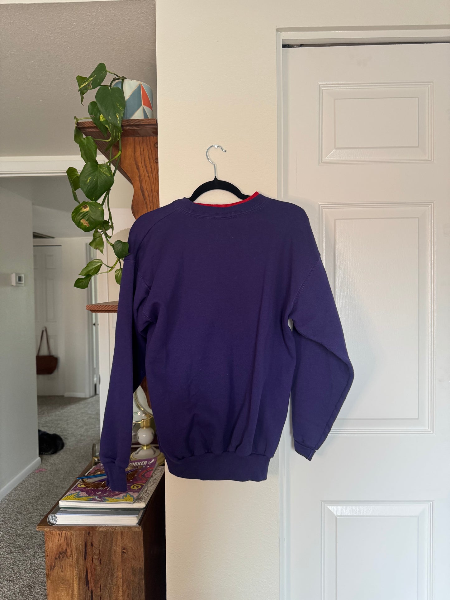 Vintage Embroidered Feather Hat Sweatshirt (M)