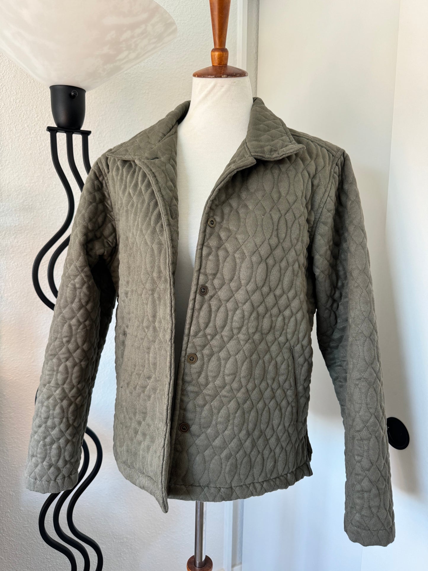 Green Quilted Coat (L)
