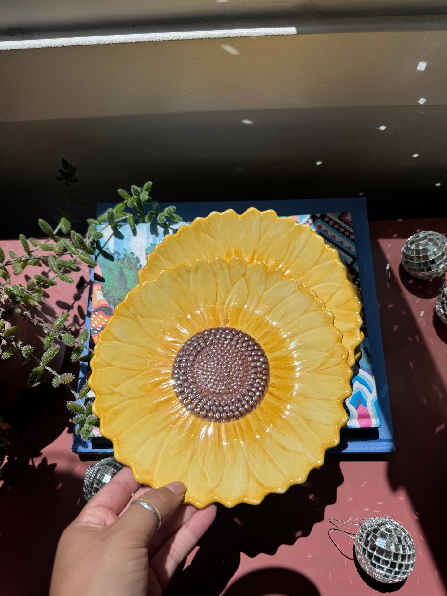 Sunflower Plates, set of 3