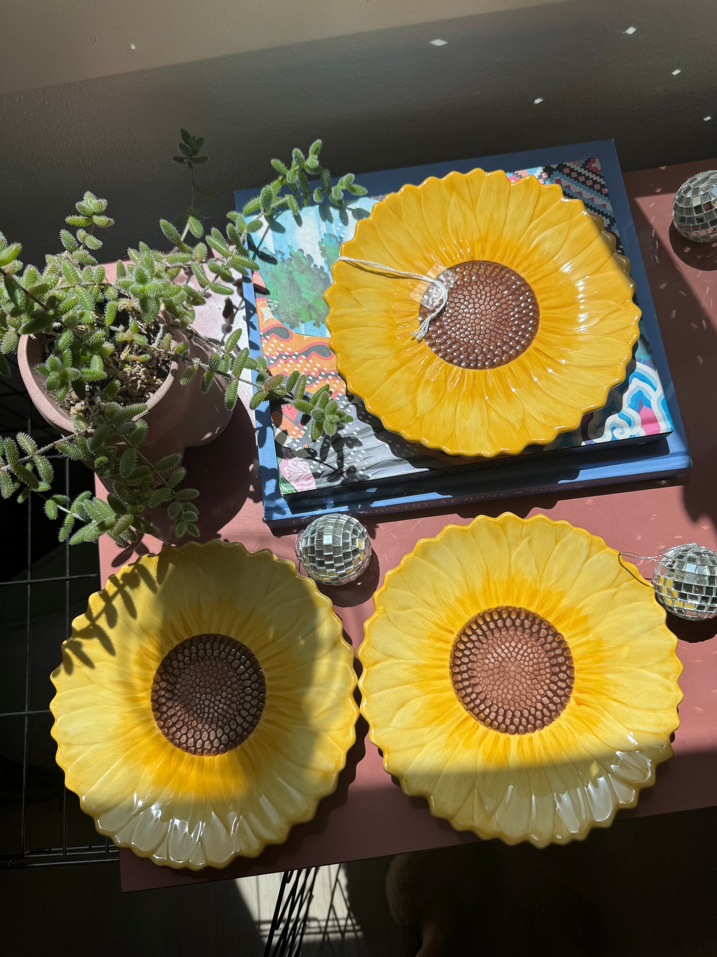 Sunflower Plates, set of 3