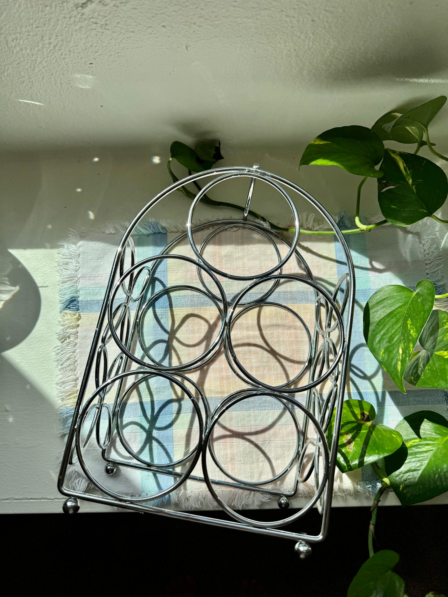 Silver Wine Rack