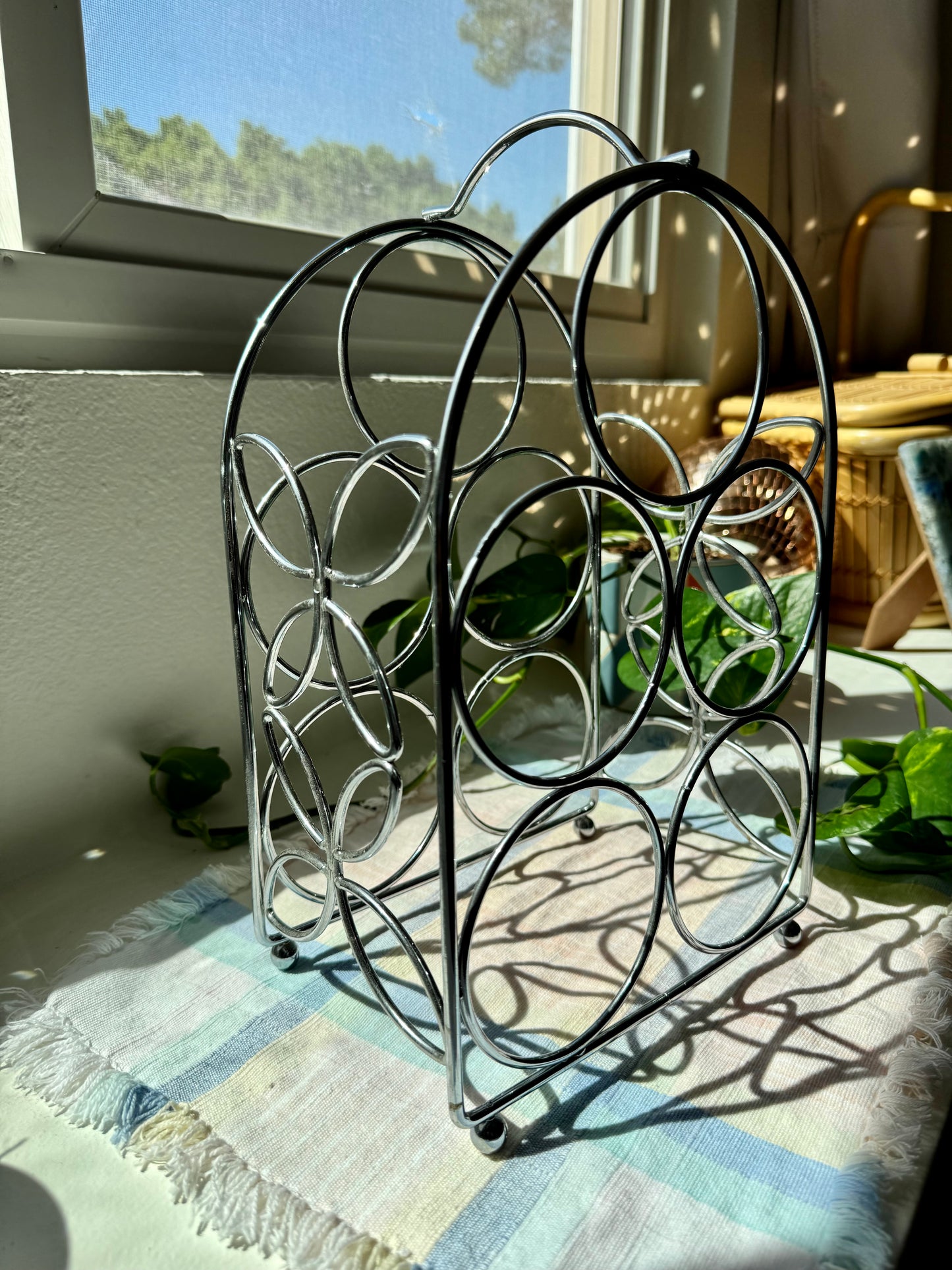 Silver Wine Rack