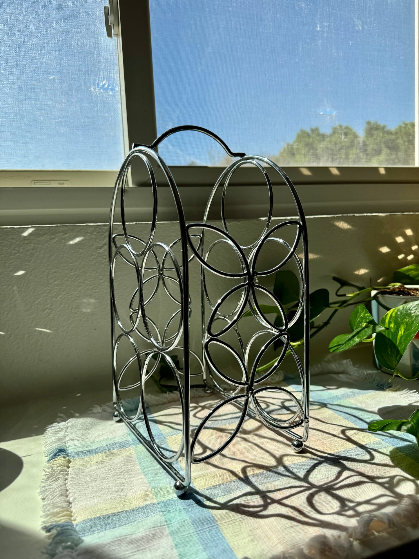Silver Wine Rack