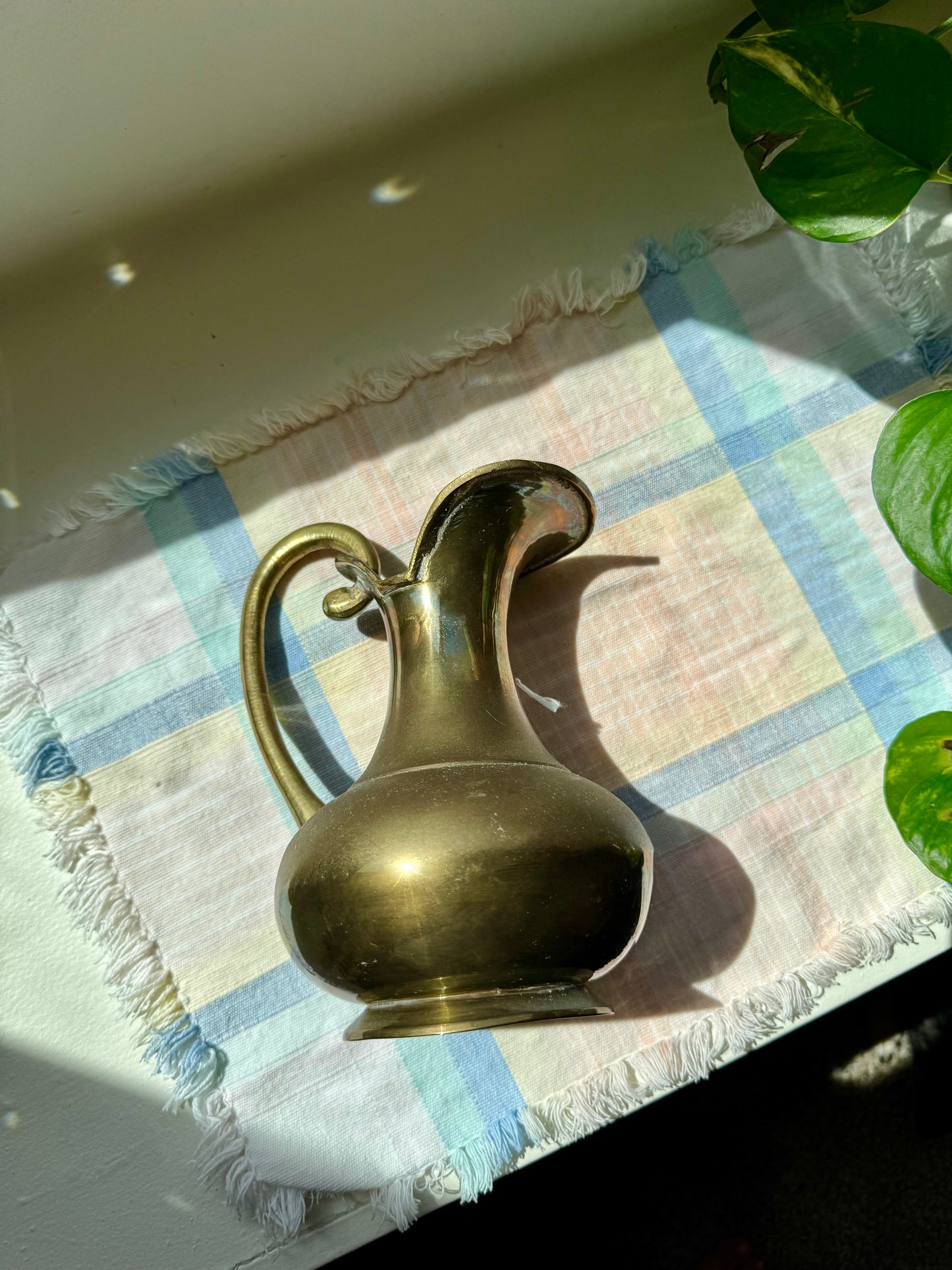 Small, Brass pitcher