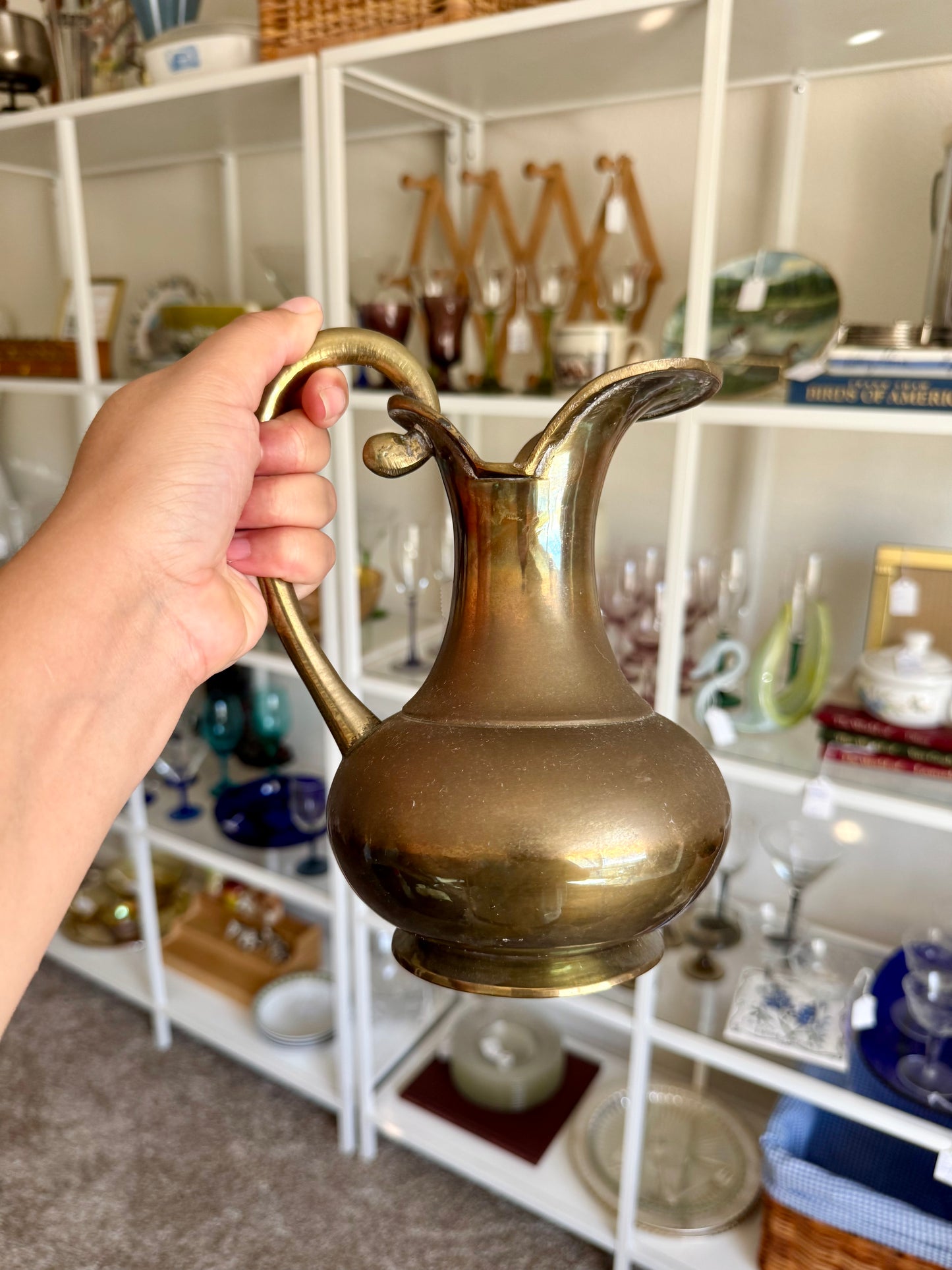 Small, Brass pitcher
