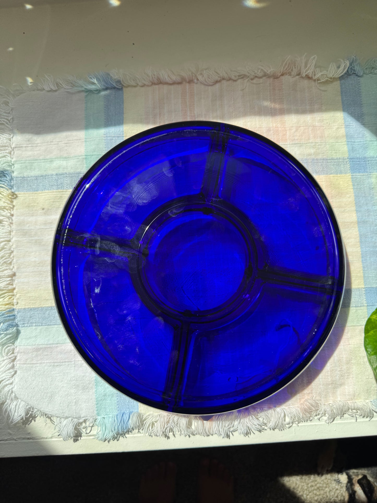 Cobalt Blue Divided Tray