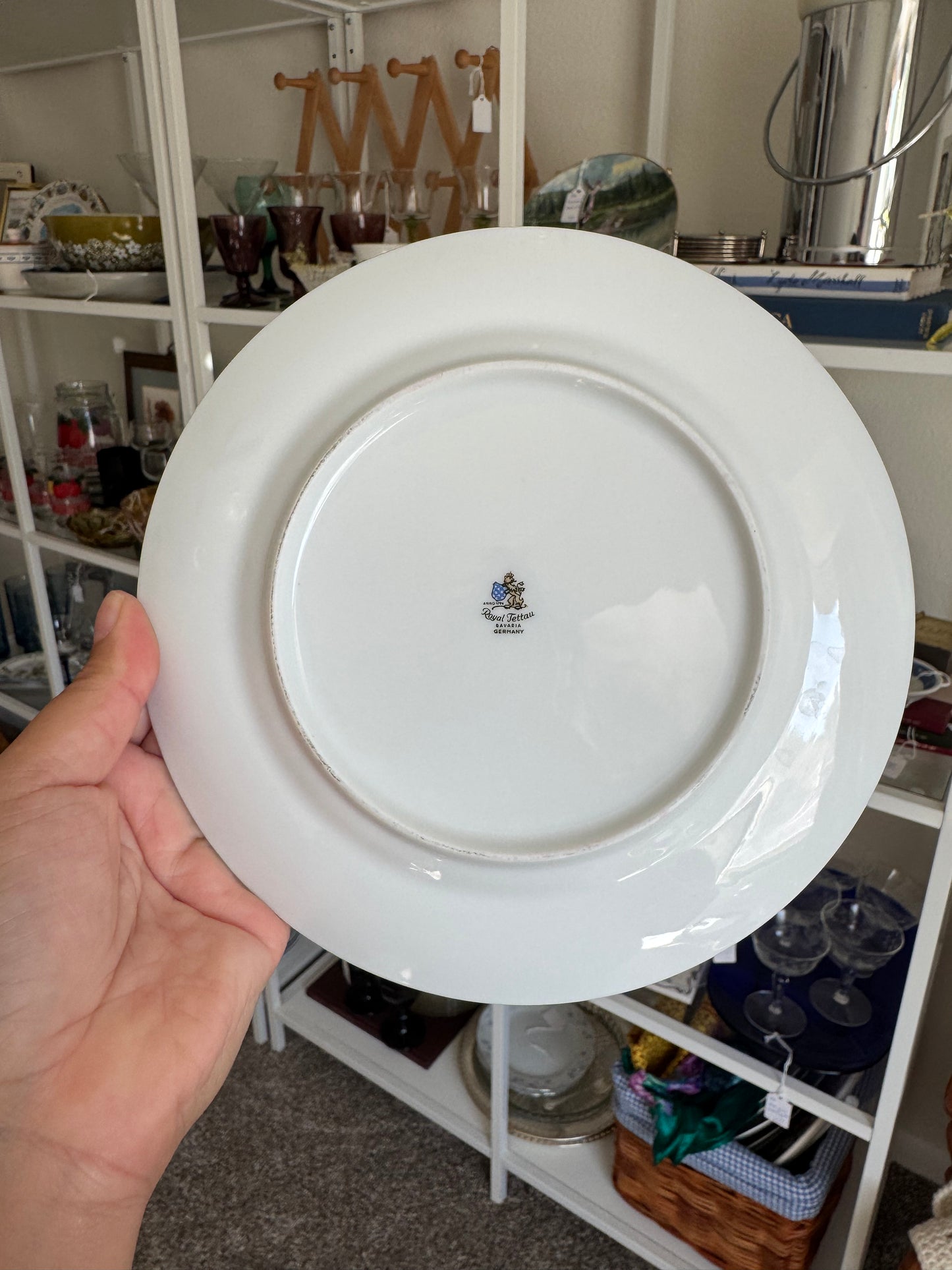 Royal Tettau Blue & Gold Plates, set of 5