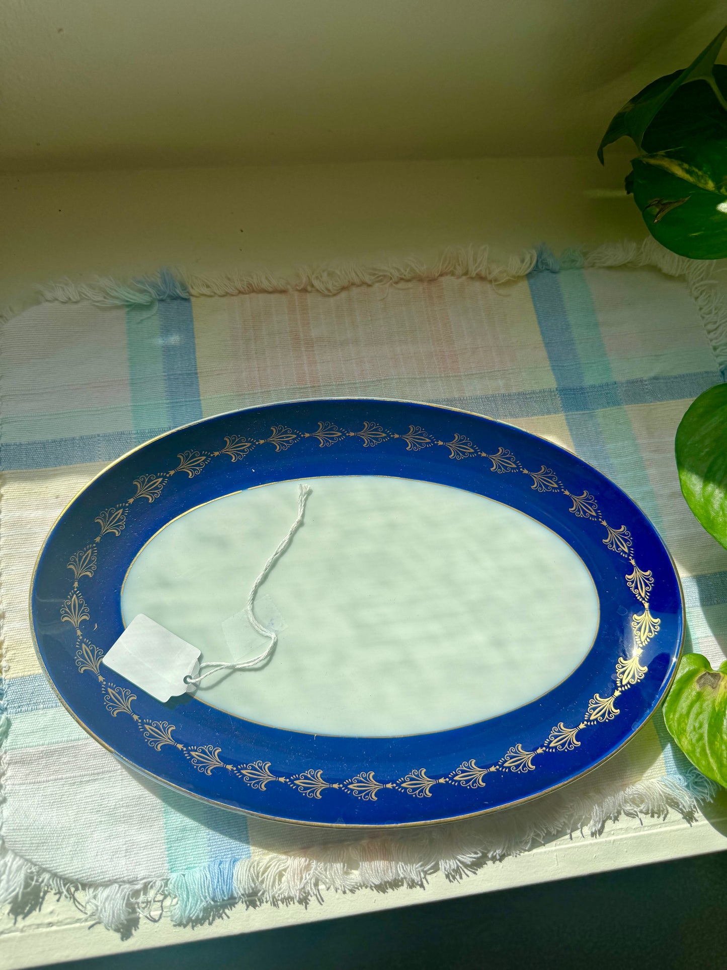 Royal Tettau Blue & Gold Serving Platters (two sizes)