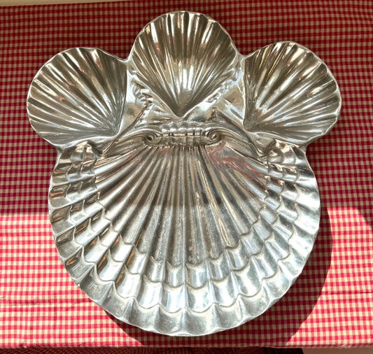 Silver Shell Serving Dish