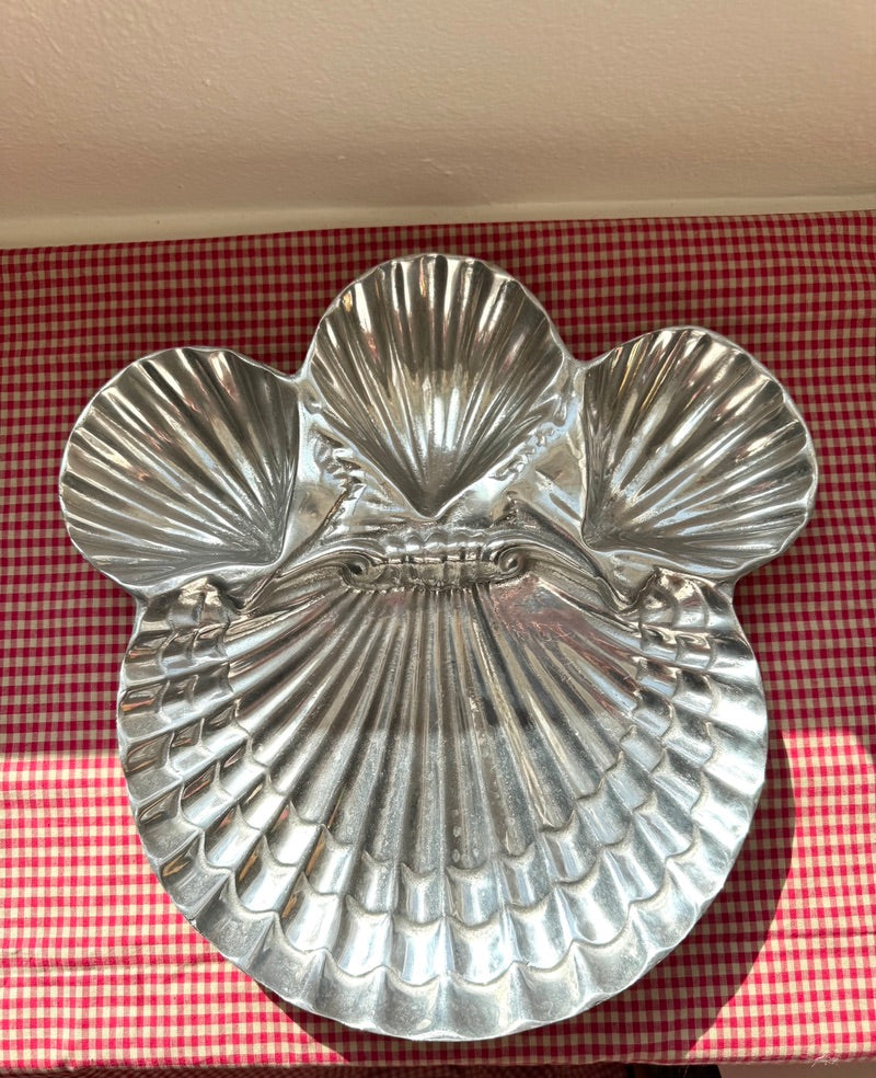Silver Shell Serving Dish