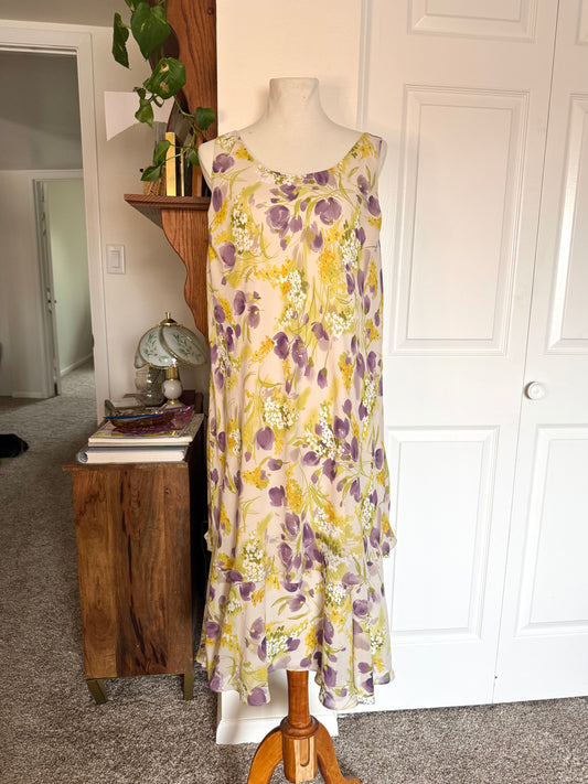 Yellow & Purple Floral Dress (16W)