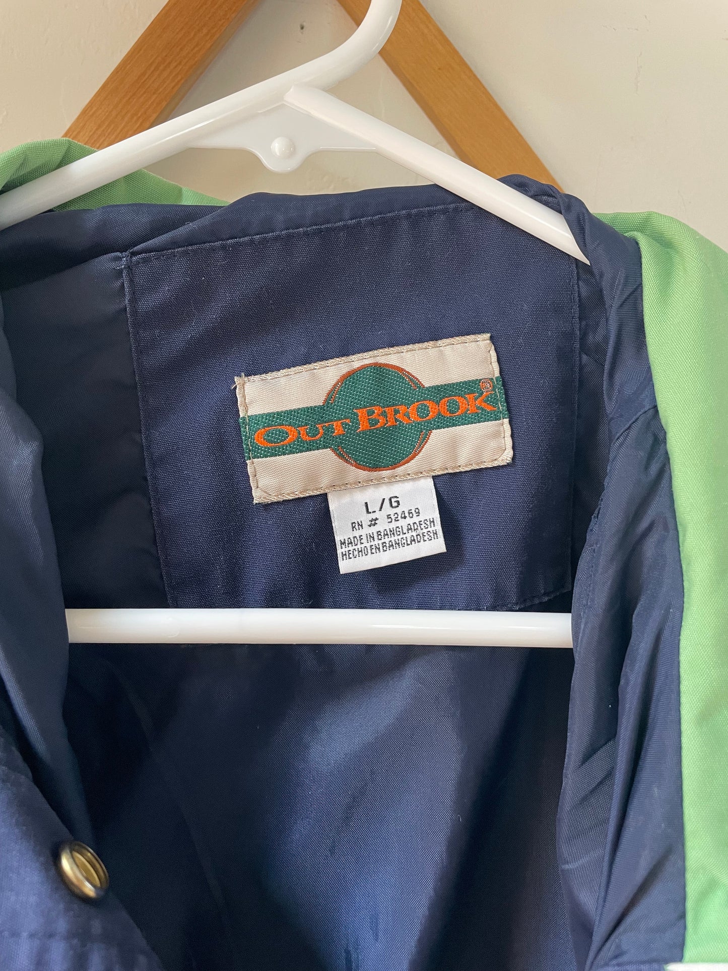 Vintage Navy & Green Windbreaker (L)