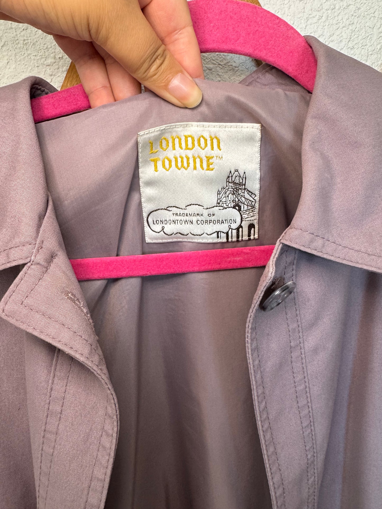 Vintage Lilac Trench Coat (16)
