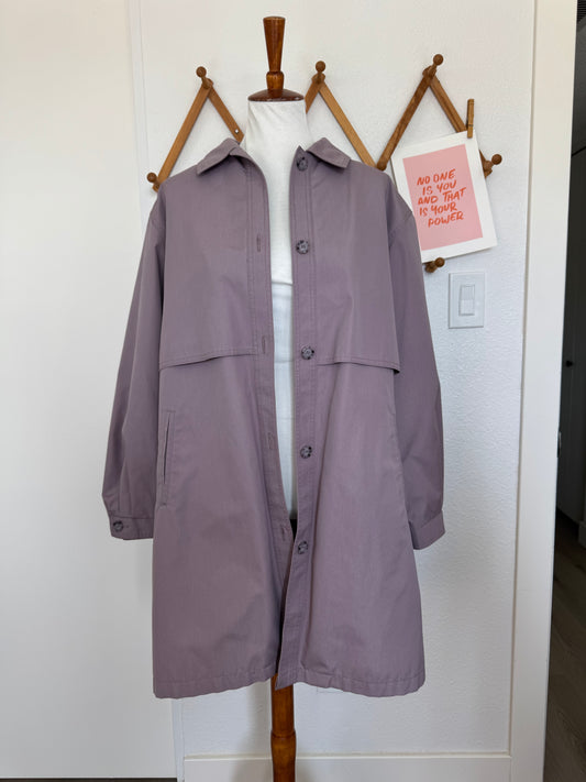 Vintage Lilac Trench Coat (16)