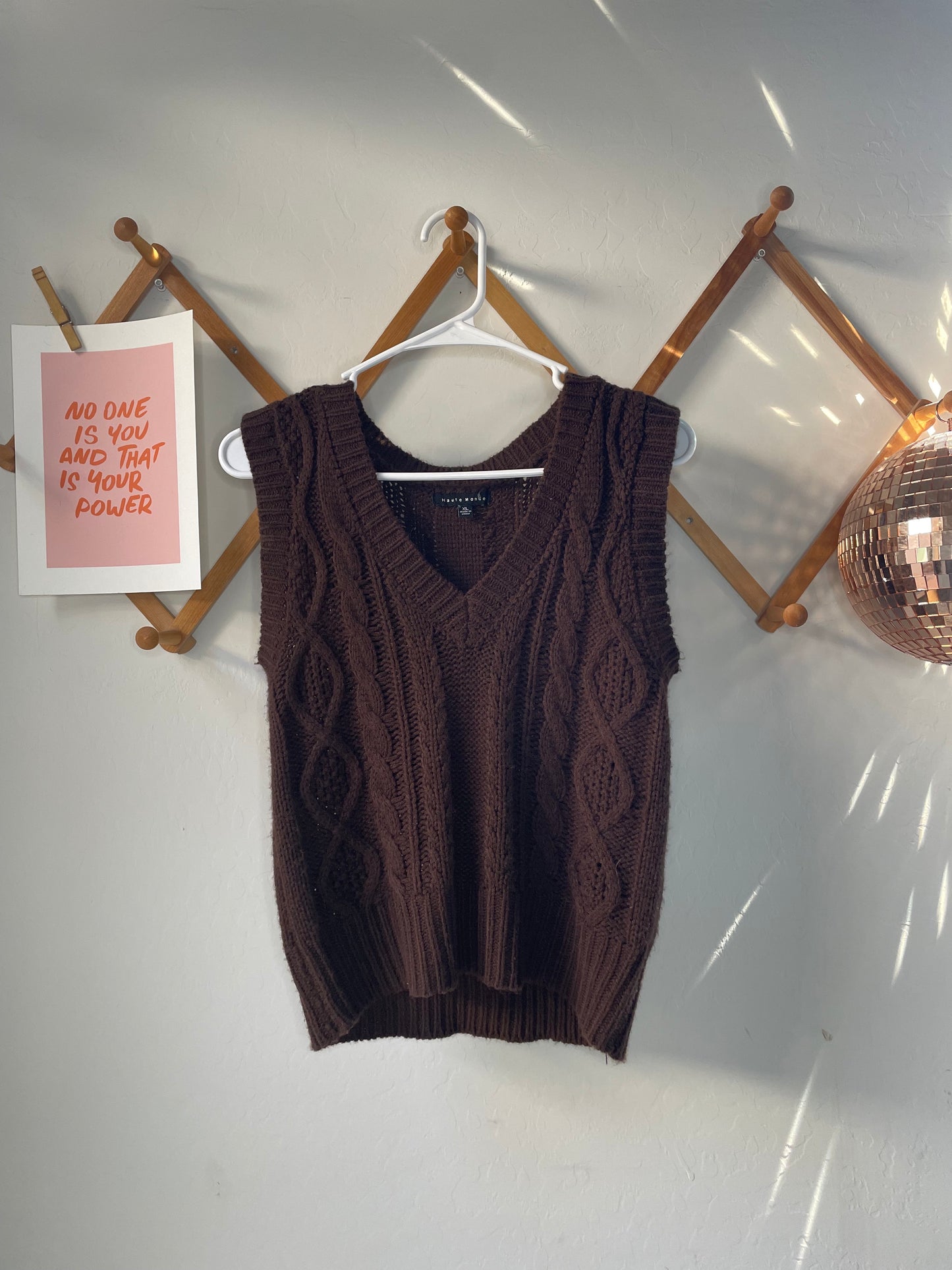 Brown Sweater Vest (XL)