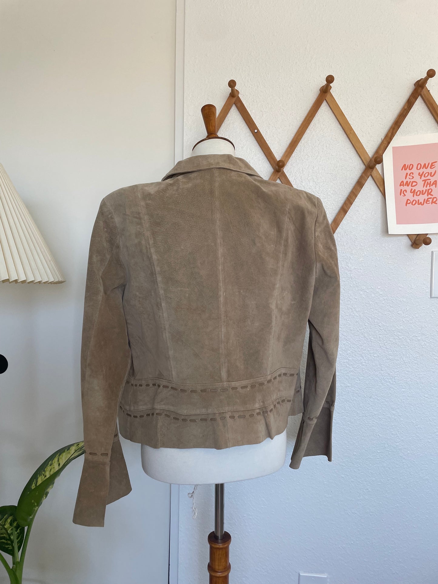 Vintage Tan Leather Jacket (L)