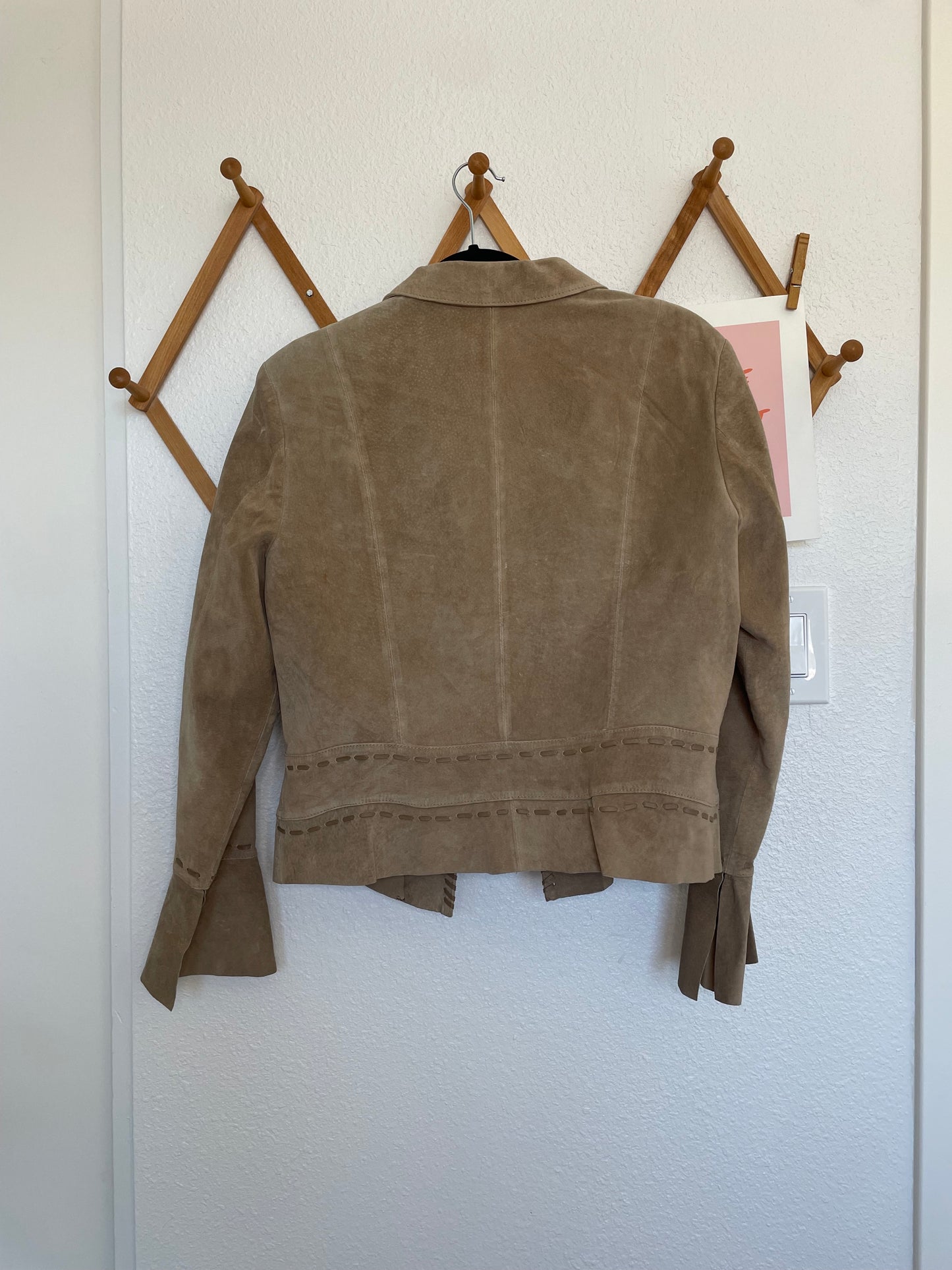 Vintage Tan Leather Jacket (L)