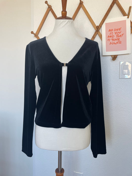 Vintage Black Velvet Top (M)