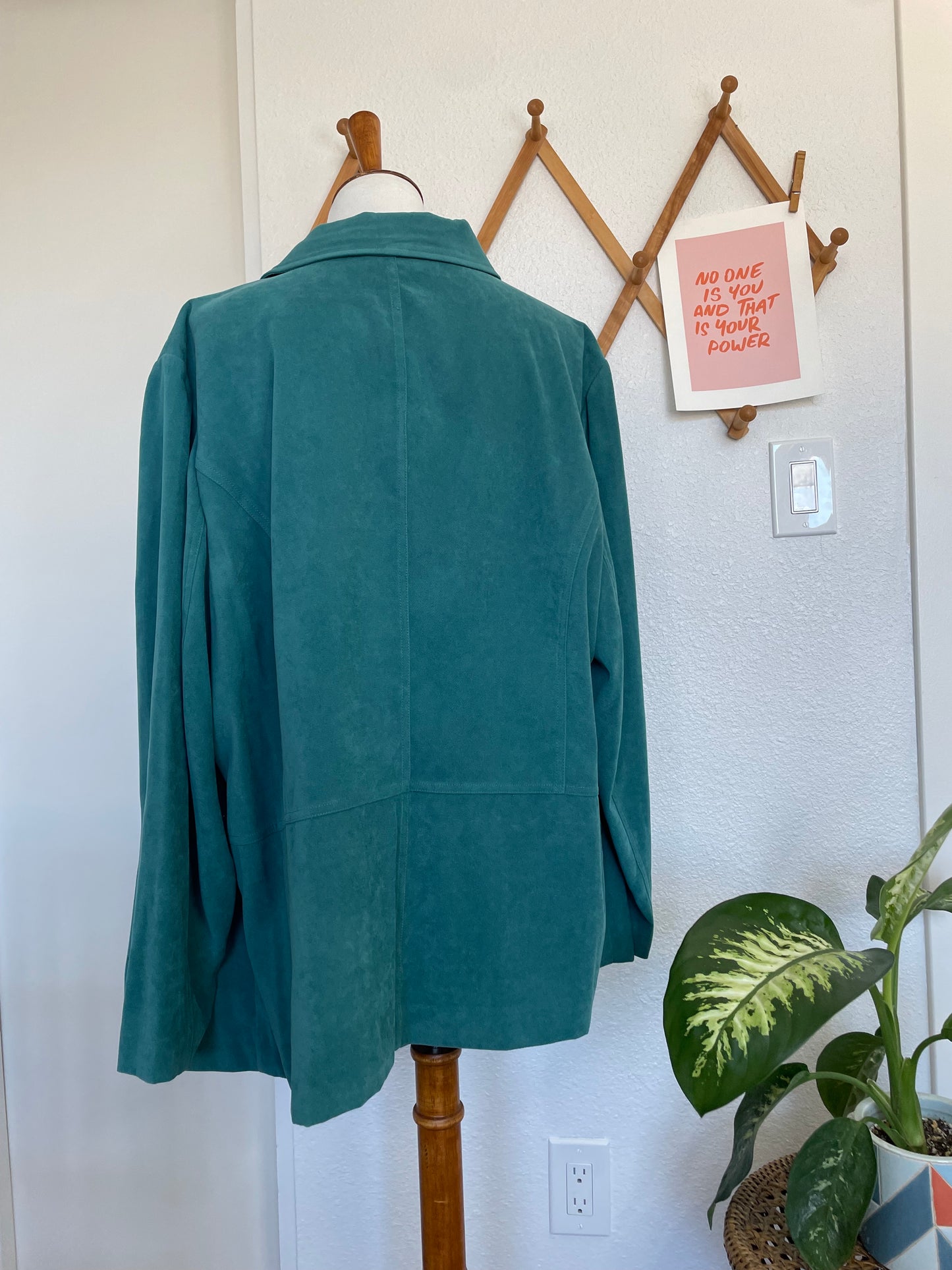 Vintage Teal Suede Shacket (3X)