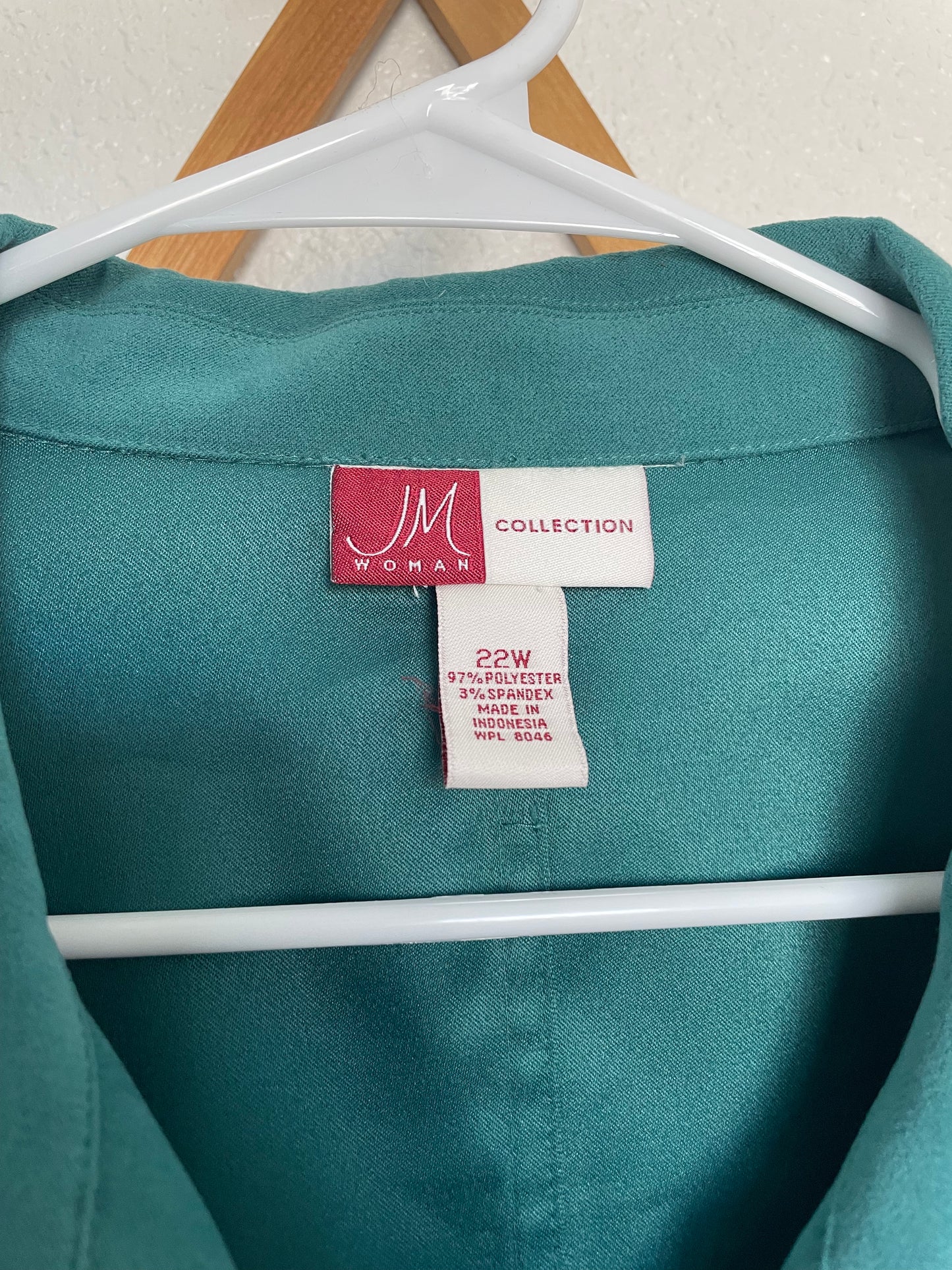 Vintage Teal Suede Shacket (3X)