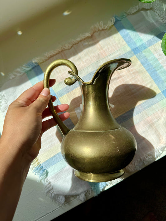 Small, Brass pitcher