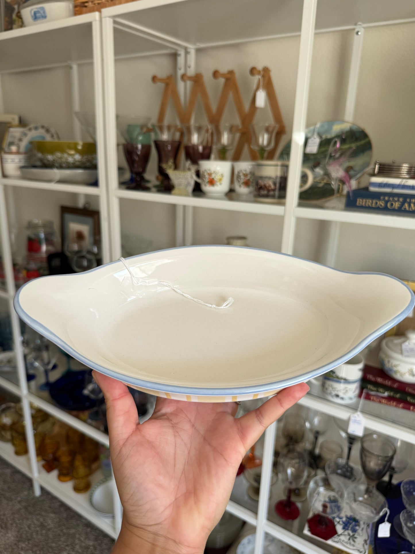 Yellow & Blue Floral Baking Dish