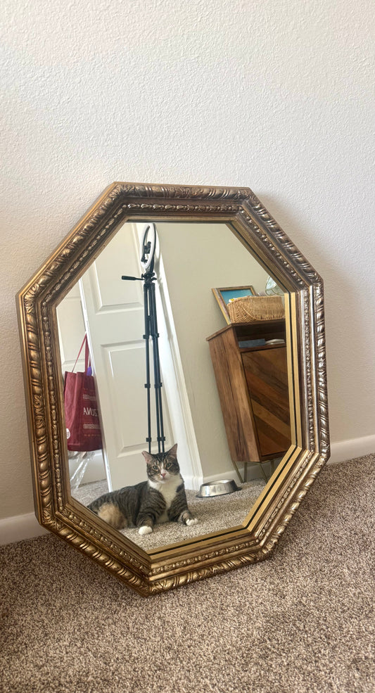Octagon Gold Mirror