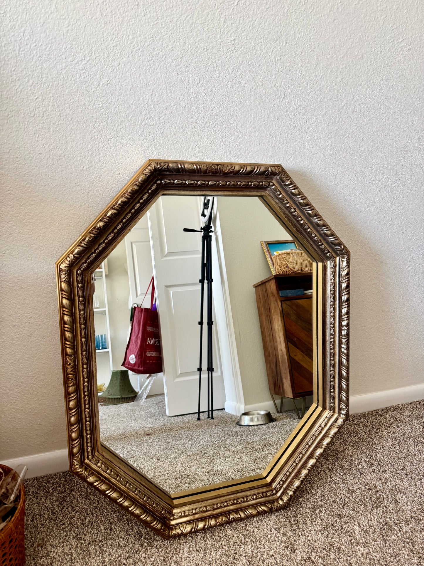 Octagon Gold Mirror
