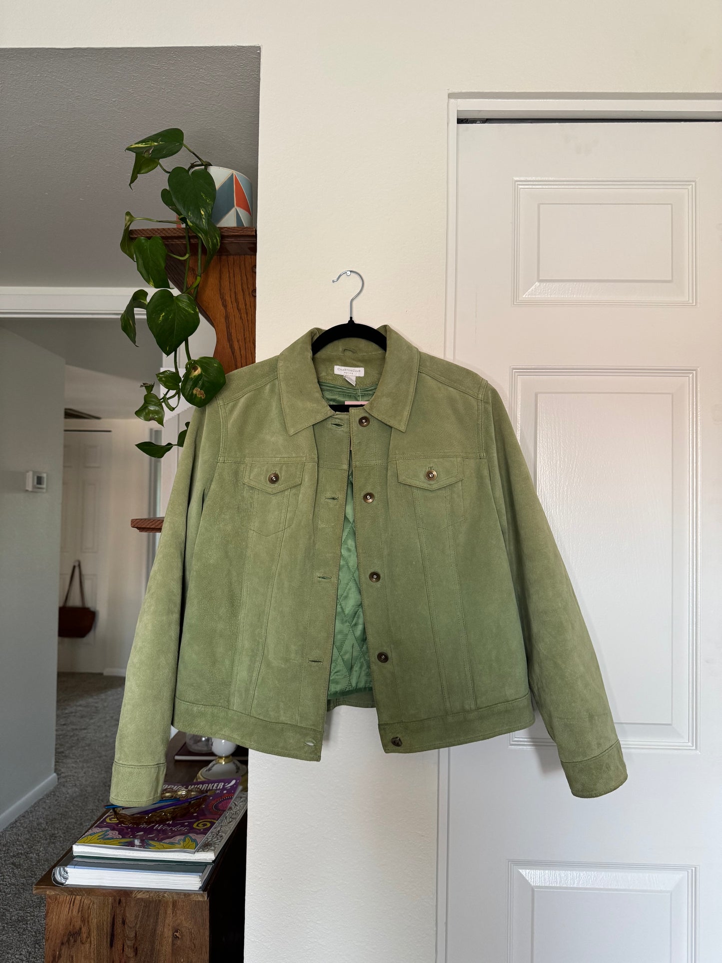 Green Suede Jacket (L)