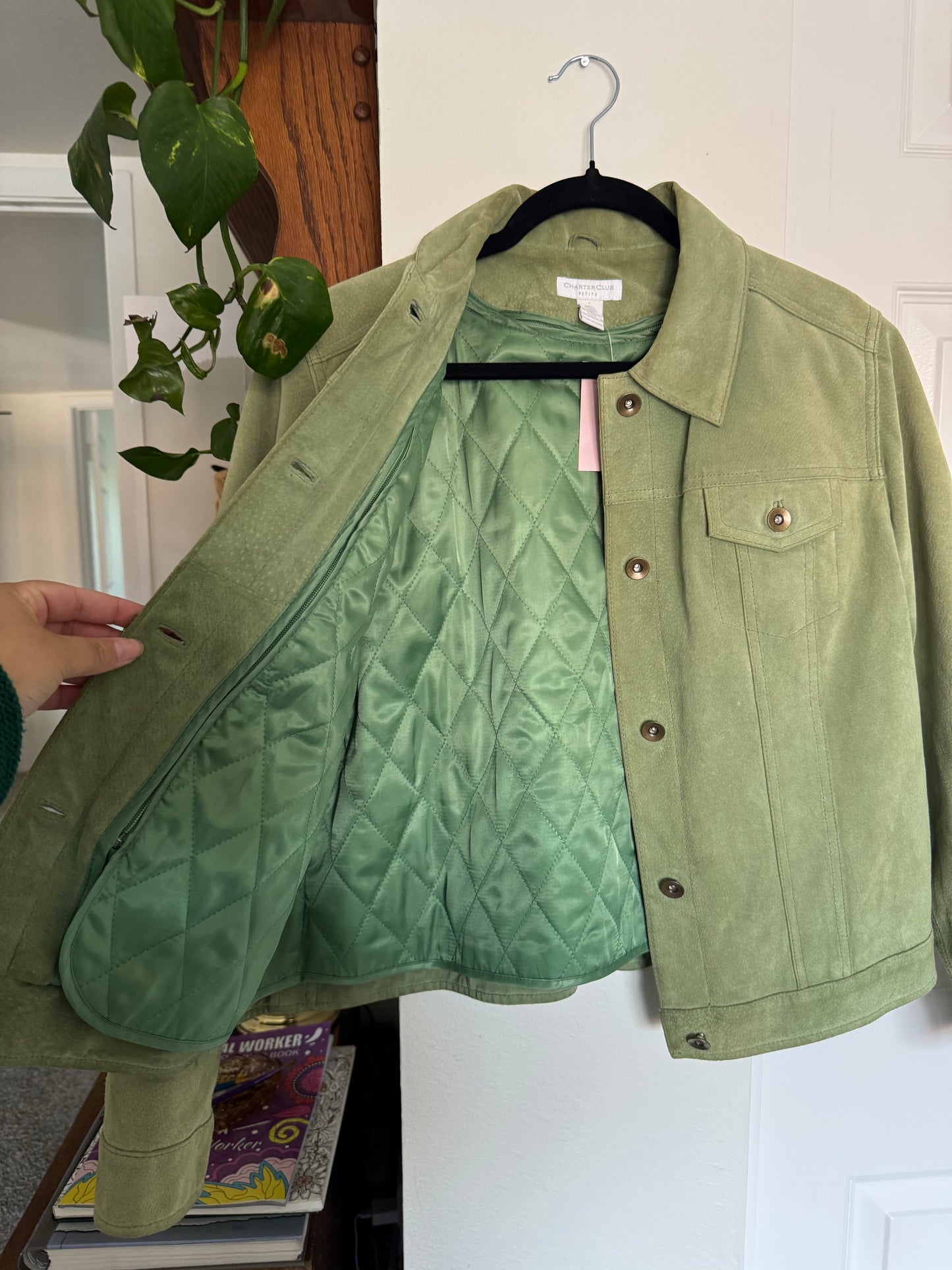 Green Suede Jacket (L)