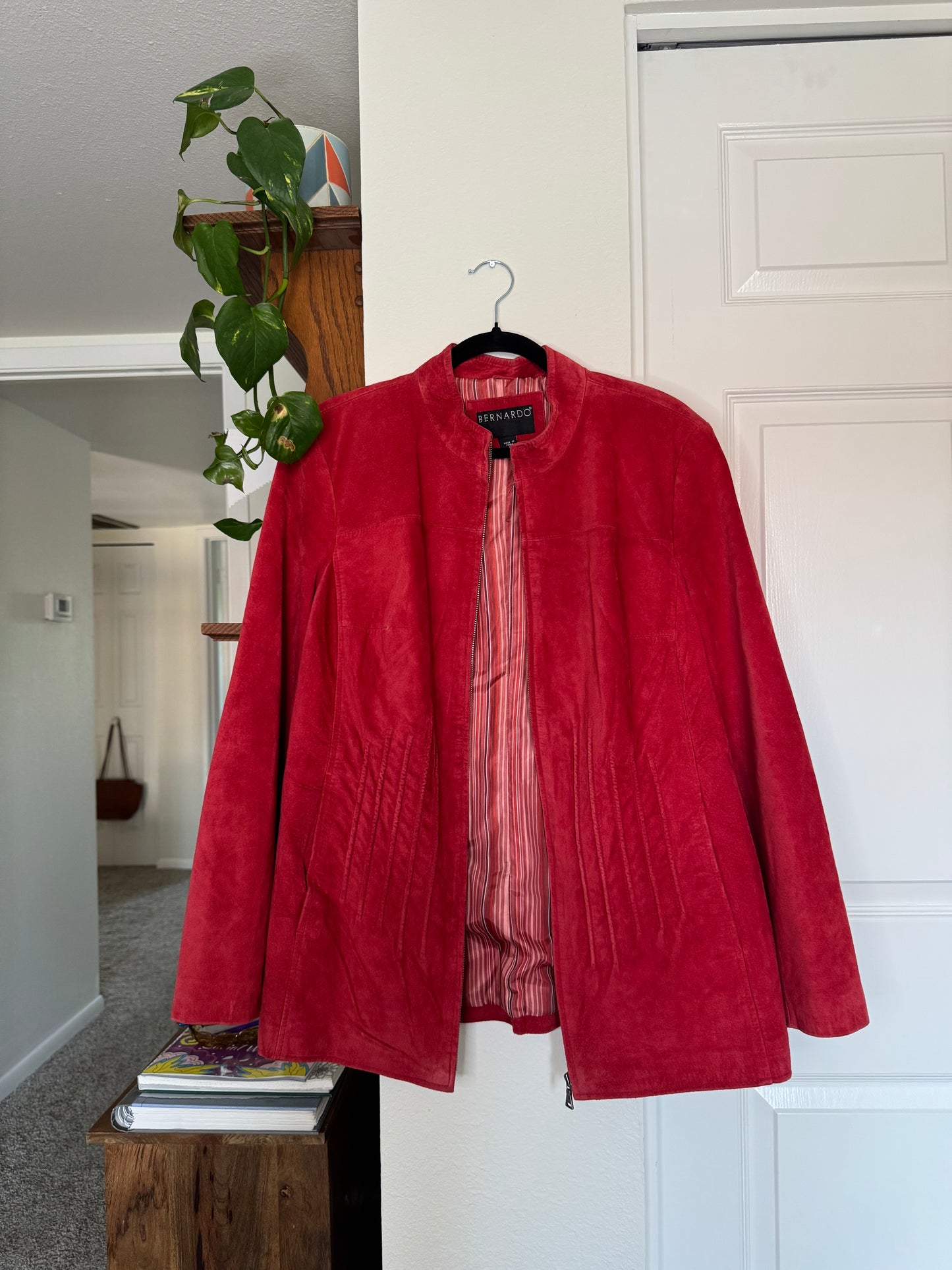 Vintage Red Suede Jacket (1X)