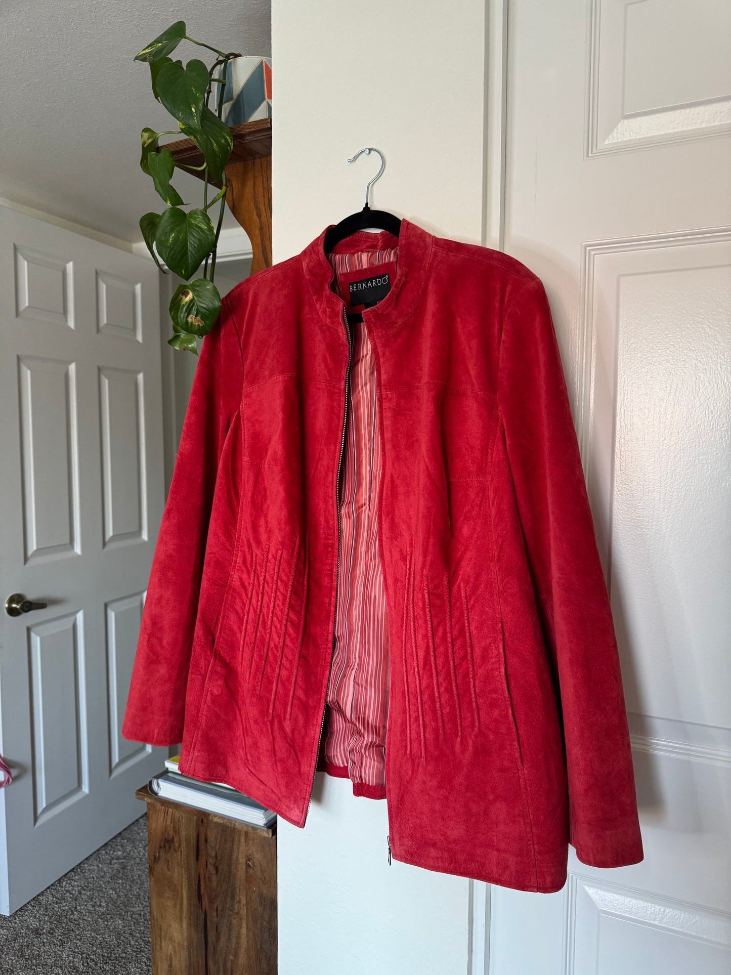 Vintage Red Suede Jacket (1X)