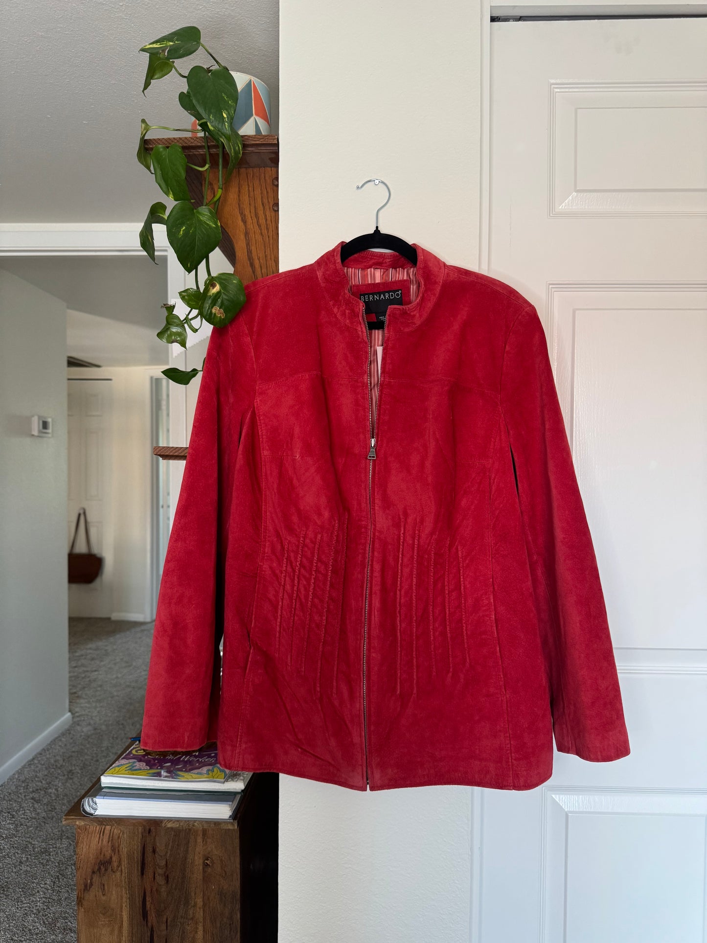 Vintage Red Suede Jacket (1X)