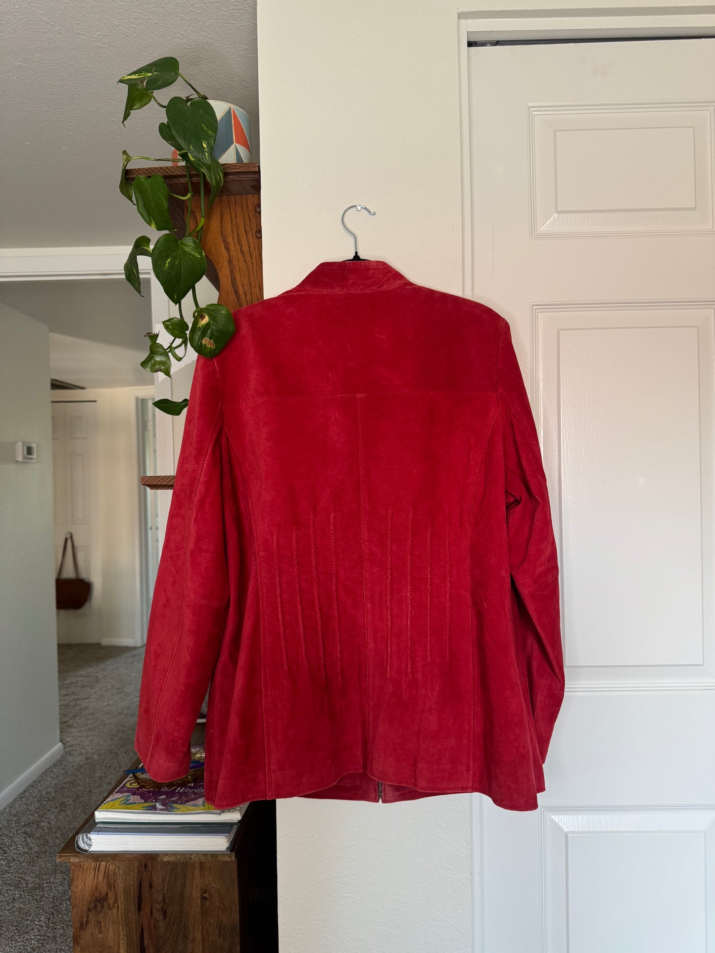 Vintage Red Suede Jacket (1X)
