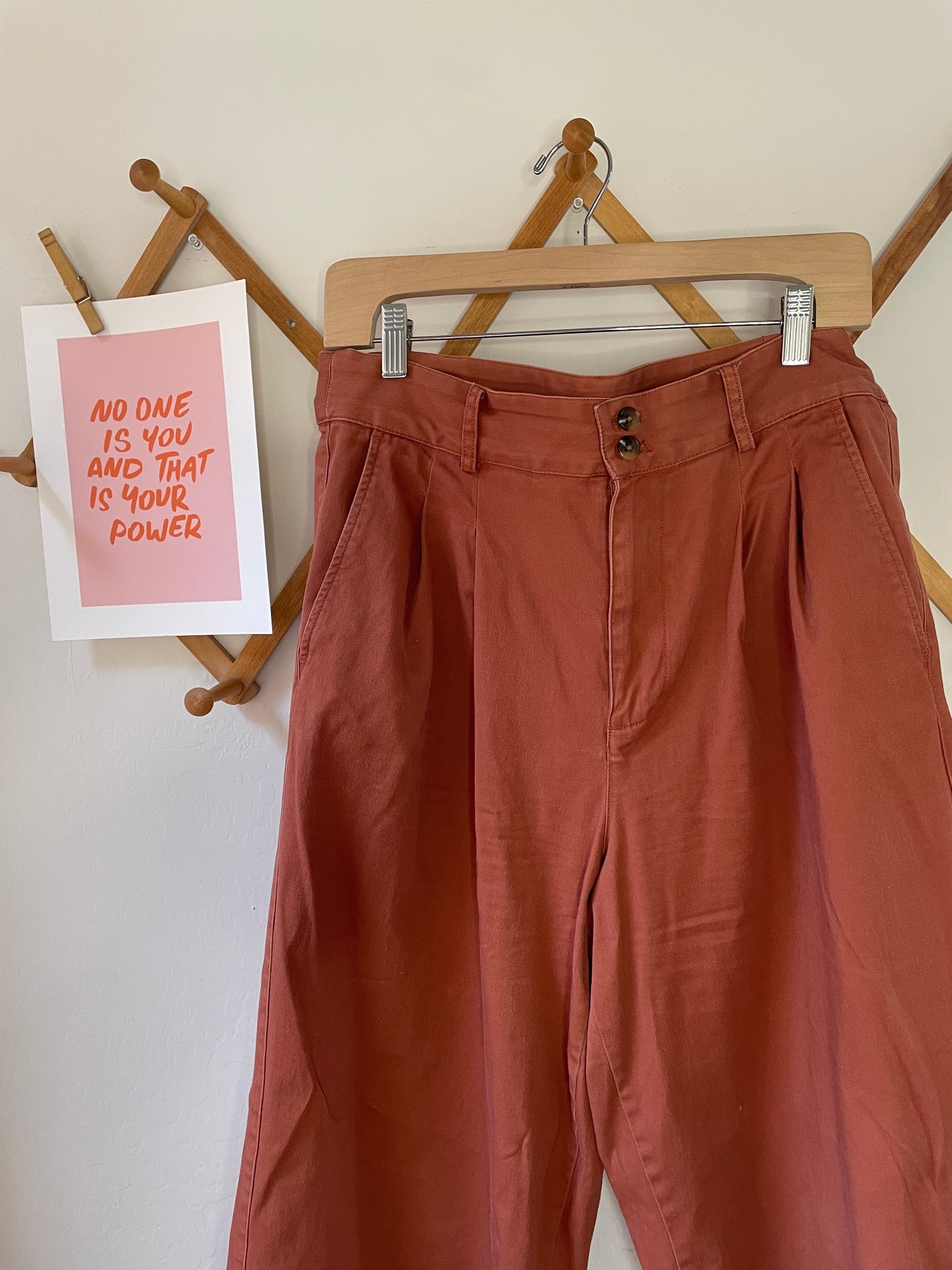 Madewell Burnt Orange Wide-Leg Pants (8)