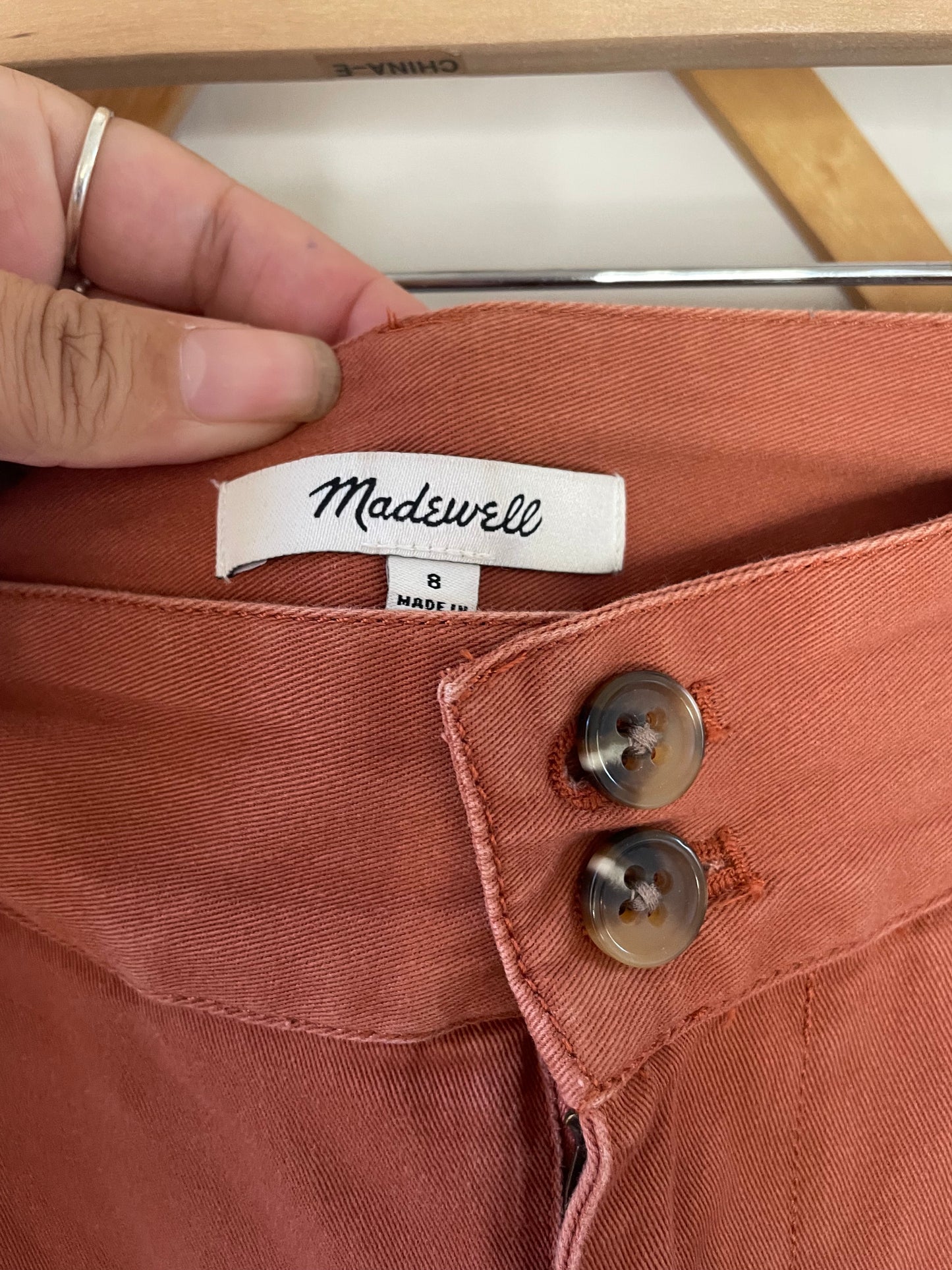 Madewell Burnt Orange Wide-Leg Pants (8)