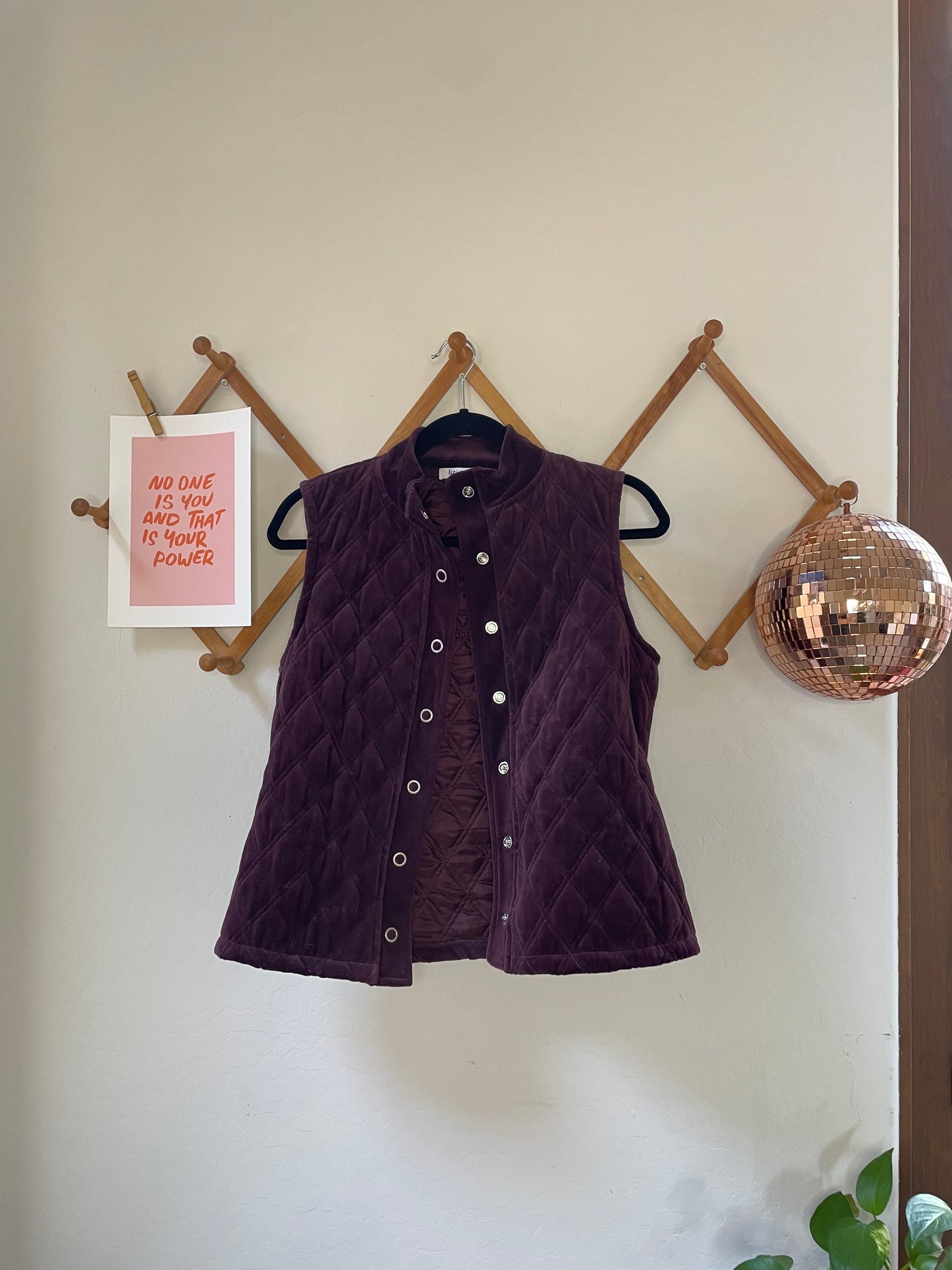 Vintage Purple Quilted Vest (PM)