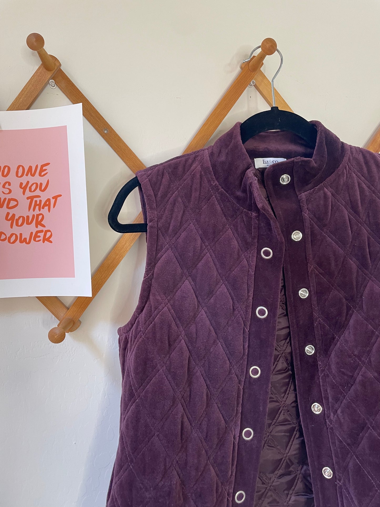 Vintage Purple Quilted Vest (PM)