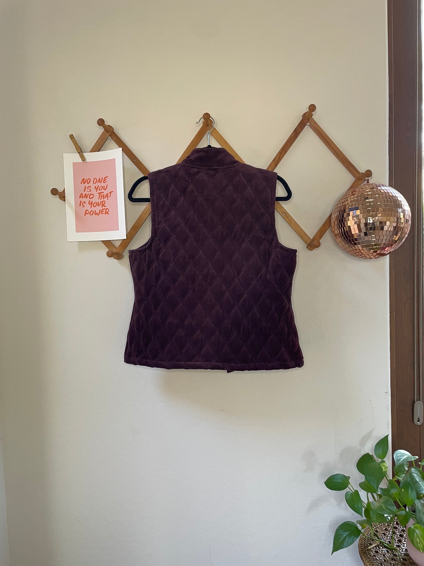 Vintage Purple Quilted Vest (PM)